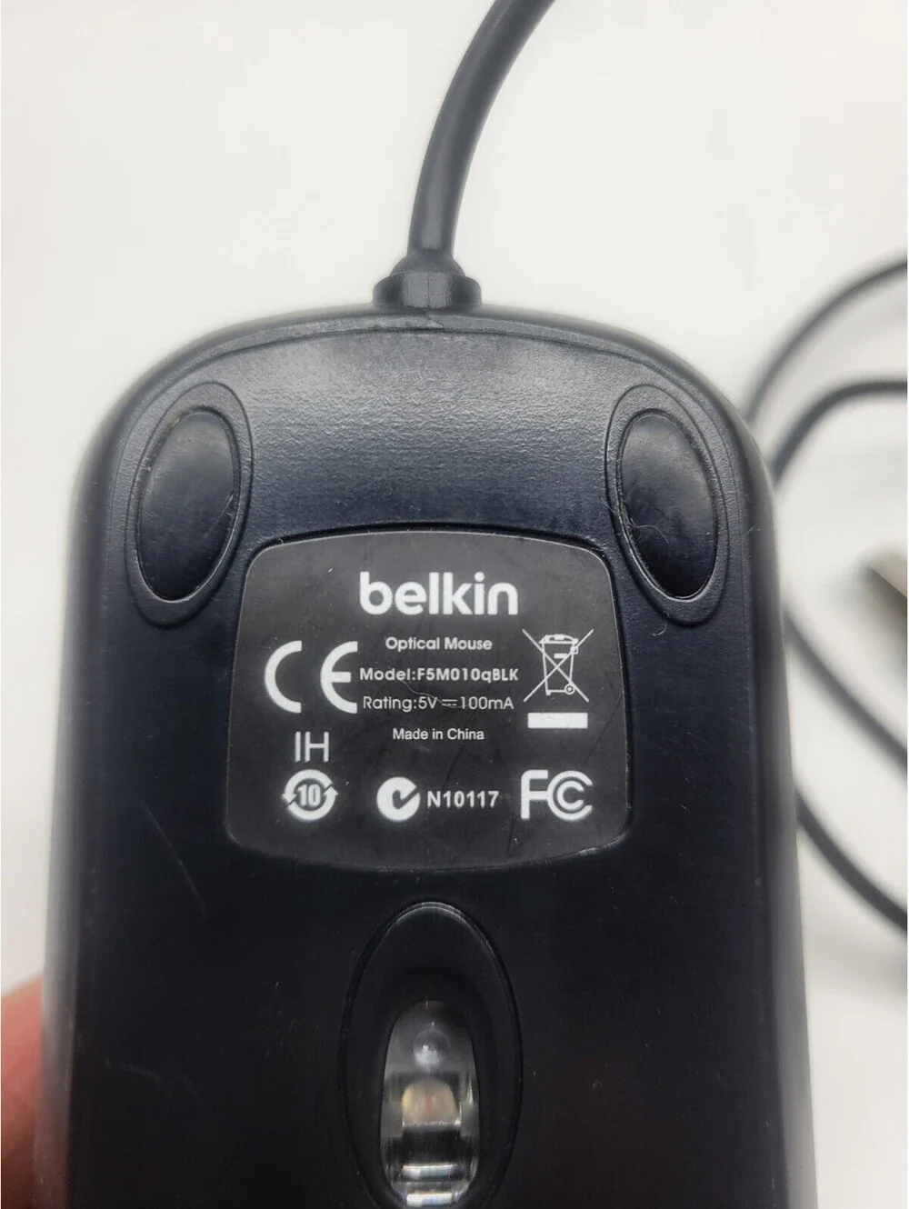 Lot of 9 Belkin 3 Button Scroll Wheel Optical Mouse F5M010QBLK